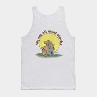 We Are All Meat Clocks / Faded-Style Nihilist Design Tank Top